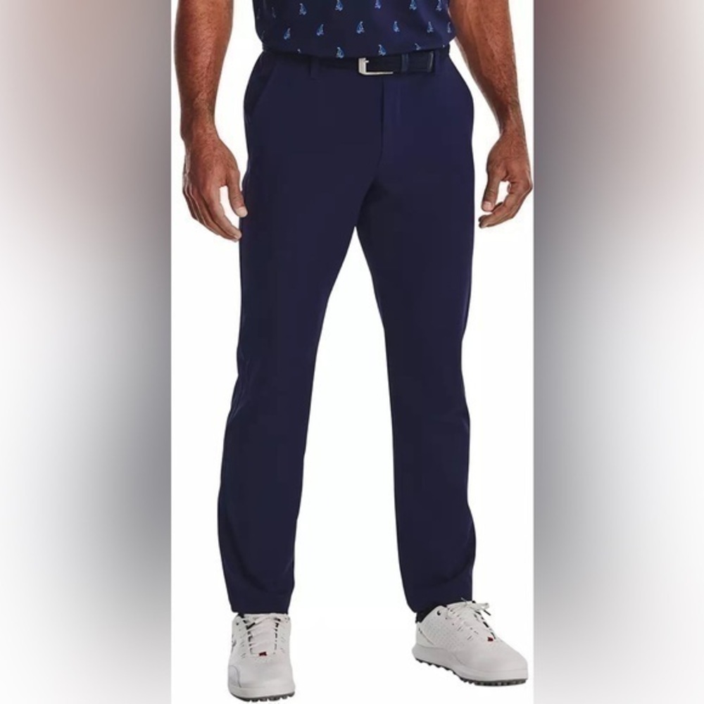 Under Armour Navy Golf Straight Leg Men Pants Elastic Waist 32x32